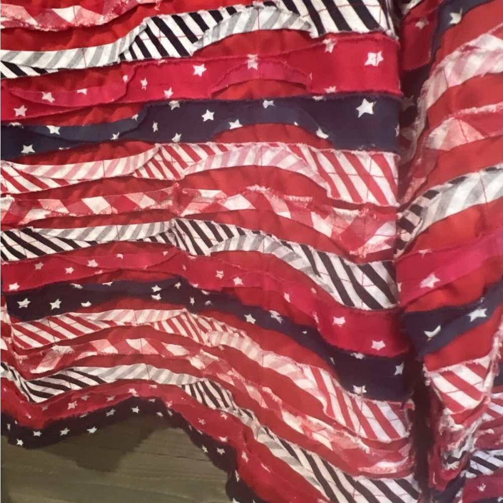 Vintage Keren Hart Quilted Patchwork Jacket Americana USA Flag Print Size L - Picture 10 of 10